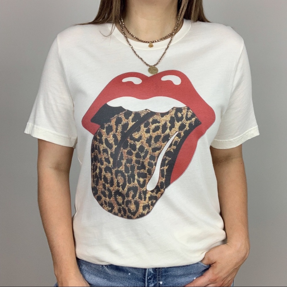 Rolling Stones Leopard Tongue Graphic Band Tee - Picture 7 of 7